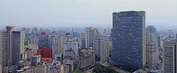 Aerial picture of São Paulo's downtown.