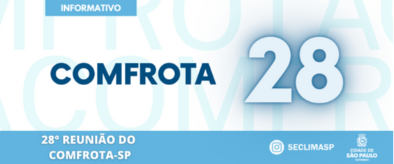 Imagem de capa informando a 28° reunião ordinária do COMFROTASP.