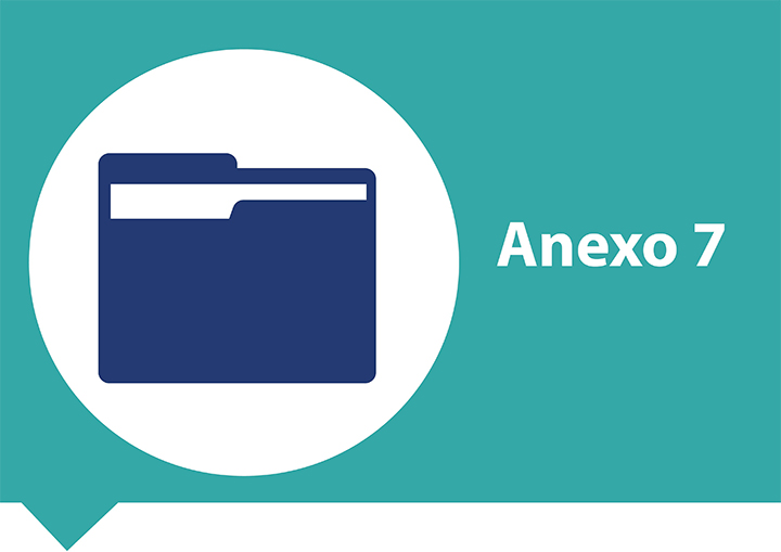 Imagem ilustrativa de uma caixa de texto com o texto: Anexo 7