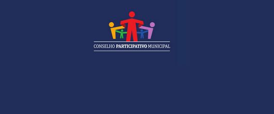 logotipo do conselho participativo municipal em azul