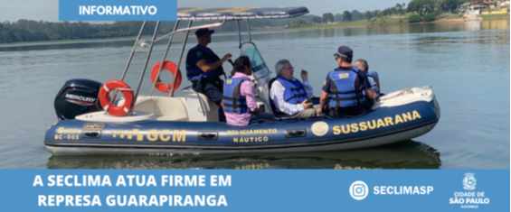 Foto ilustrativa da navegação na represa com o título da notícia.