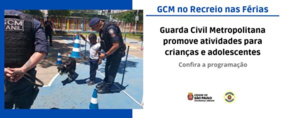 #PraTodosVerem Agentes do Canil da GCM e criança em atividade em escola