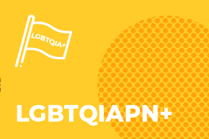 Um layour amarelo, acompanhado de uma textura de circulos do lado direito até a metade da imagem. O título 
