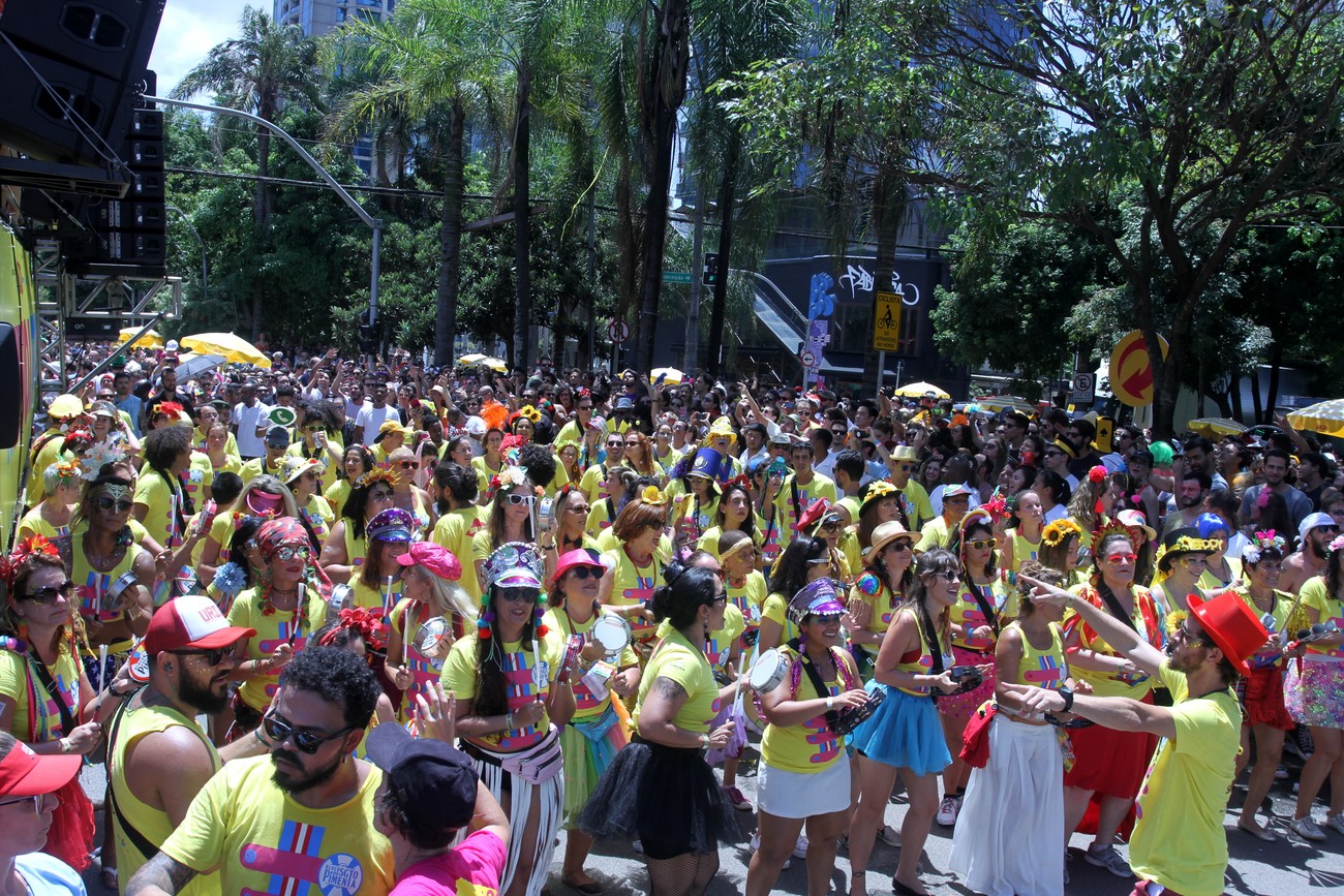 Foliões curtindo o carnaval