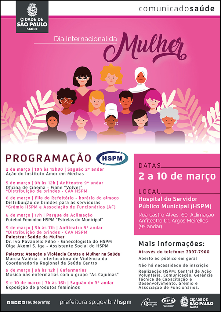 Programação do evento.