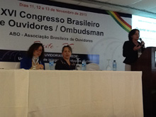 Hilma Araujo (Fundação PROCON- SP),  Rosélia Araujo (CONSEPA – RS) e Maria Lumena (OGM)