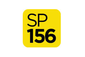 A imagem mostra o logo do 156.