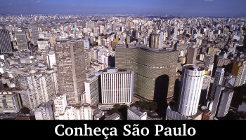 Prédio na cidade de São Paulo vista por cima