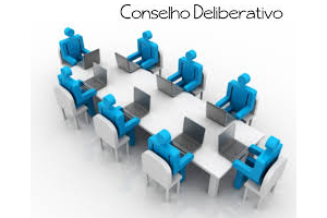 Imagem de mesa retangular, com oito pessoas ao redor em reunião