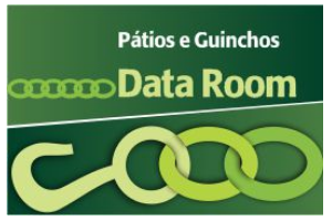 Imagem com fundo verde, em baixo correte apresentando o carro da CET, em cima escrito Pátios e Guinchos - Data Room