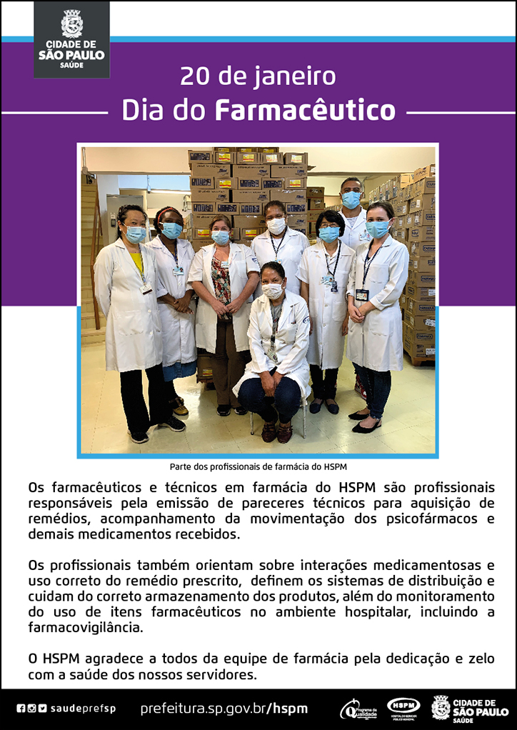 Cartaz em comemoração ao dia do farmacêutico