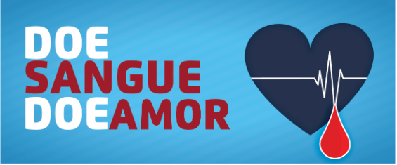Imagem de fundo azul, com a frase 