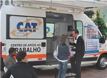 O CAT Móvel presta os mesmos serviços oferecidos pelas unidades fixas