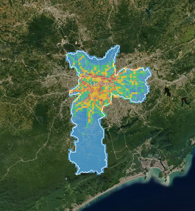 Mapa de Emissão de gases Cidade de São Paulo