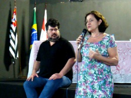 O subprefeito Mauricio Luis Martins e a ouvidora Maria Lumena