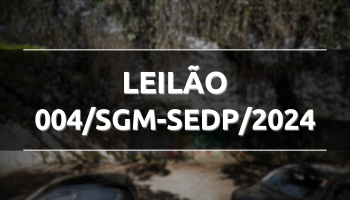 Foto da Rua Sóror Angélica contendo árvores e veículos automotores e sobre está escrito LEILÃO nº 001/SGM-SEDP/2024