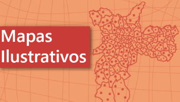 Banner com link que direciona para o site com mapas ilustrativos dos estabelecimentos e serviços de saúde do município de São Paulo.
