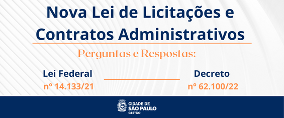 Imagem com texto Nova Lei de Licitações e Contratos Administrativos