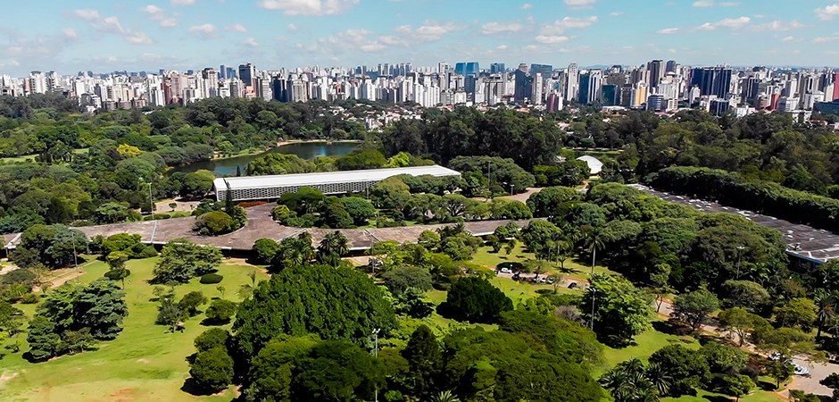 Foto aérea do Parque do Ibirapuera.