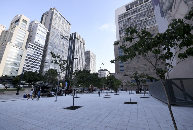 Foto da área externa da Praça das Artes que foi inaugurada sábado dia 23 de março de 2019