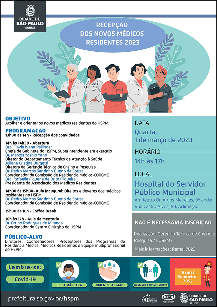 Cartaz com informações do evento