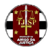 Selo do Tribunal de Justiça de São Paulo para municípios Amigo da Justiça. Nele, uma espada ao centro carrega a balança da Justiça. Nos quatro cantos da imagem, uma estrela dourada em cada canto.