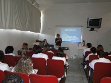 A palestra foi ministrada pela Sra. Maria Inês Cordeiro Gabriel