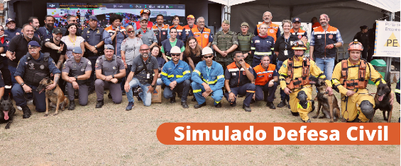 #PraTodosVerem Agentes que participaram do simulado promovido pela Defesa Civil