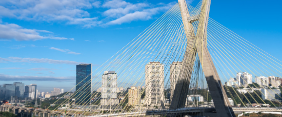 Ponte com cidade de são paulo ao fundo