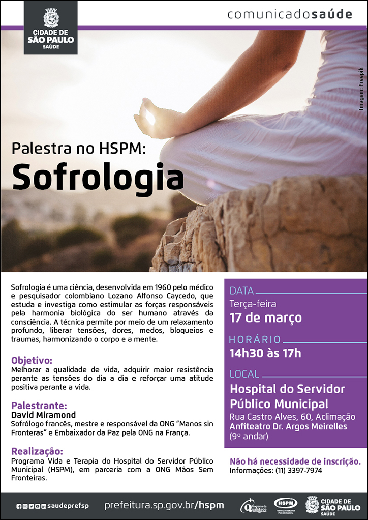 Tema da palestra: Sofrologia