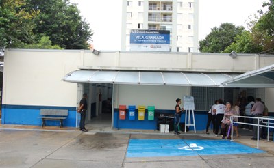 Fachada da Unidade Básica de Saúde da Vila Granada, na Zona Leste.