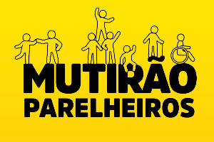 Ilustração de 8 bonecos - um cadeirante e um com mobilidade reduzida - sob um fundo amarelo, acima das palavras 