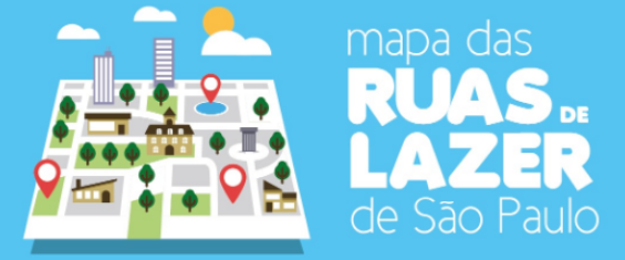 Na imagem, arte do mapa do programa Ruas de Lazer.