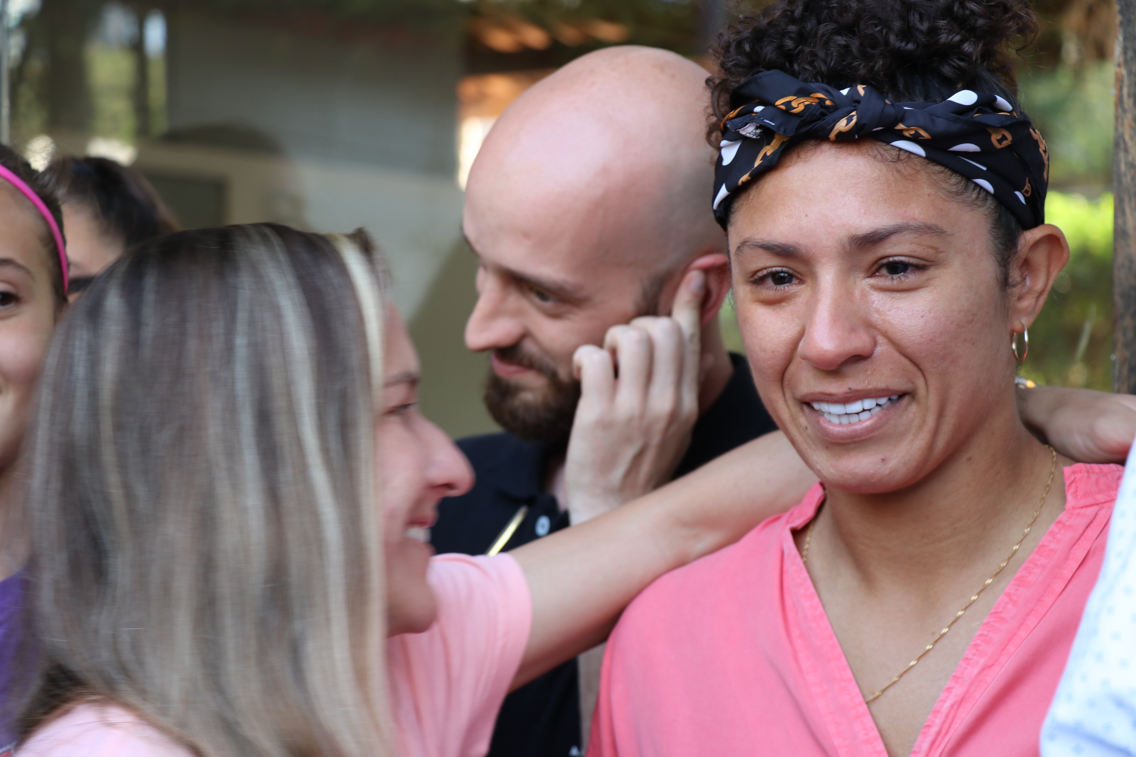 Cristiane aparece emocionada durante a cerimônia