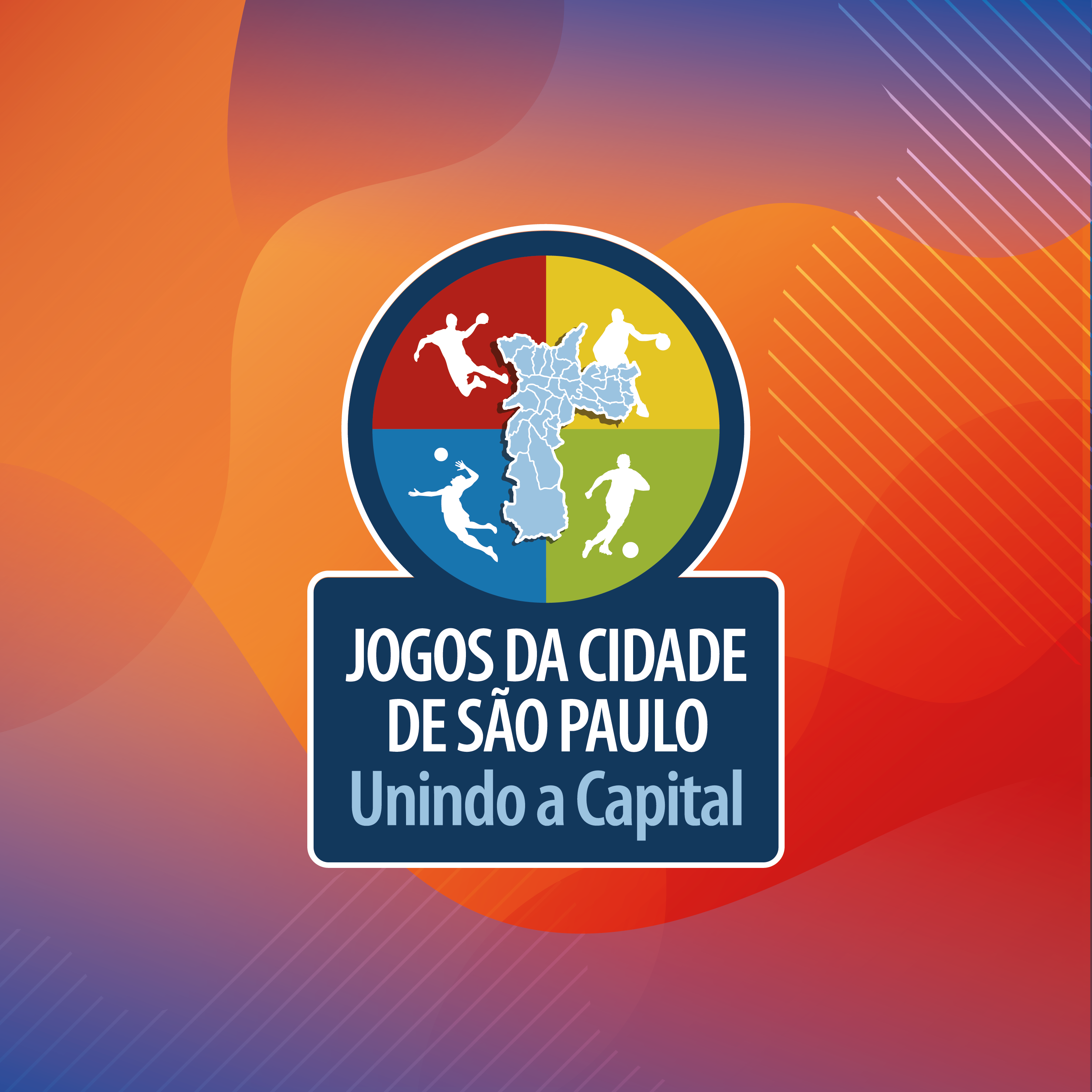 Logo Oficial do Jogos da Cidade de São Paulo - Unindo a Capital.
