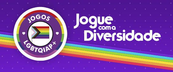 Logo do 1º Jogos LGBTQIAP+ com as cores da arco-íris.