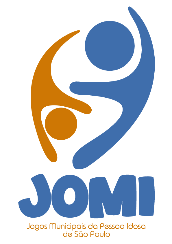 Na imagem, logo do Jogos Municipais do Idoso (JOMI).