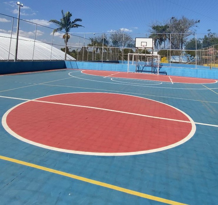 Na imagem, obras de revitalização do Centro Esportivo Náutico Guarapiranga