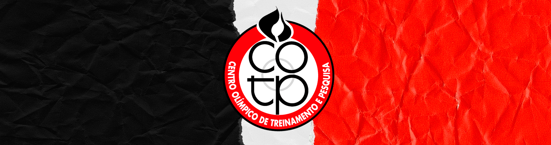 Na arte, logo do Centro Olímpico de Treinamento e Pesquisa. O desenho tem dois círculos, sendo o maior vermelho e o menor branco, denrto do primeiro. Ao centro, as letras C, O, T e P formam uma tocha olímpica, acesa com um fogo no topo. Na metade inferior do círculo maior, aparece o nome da equipe.