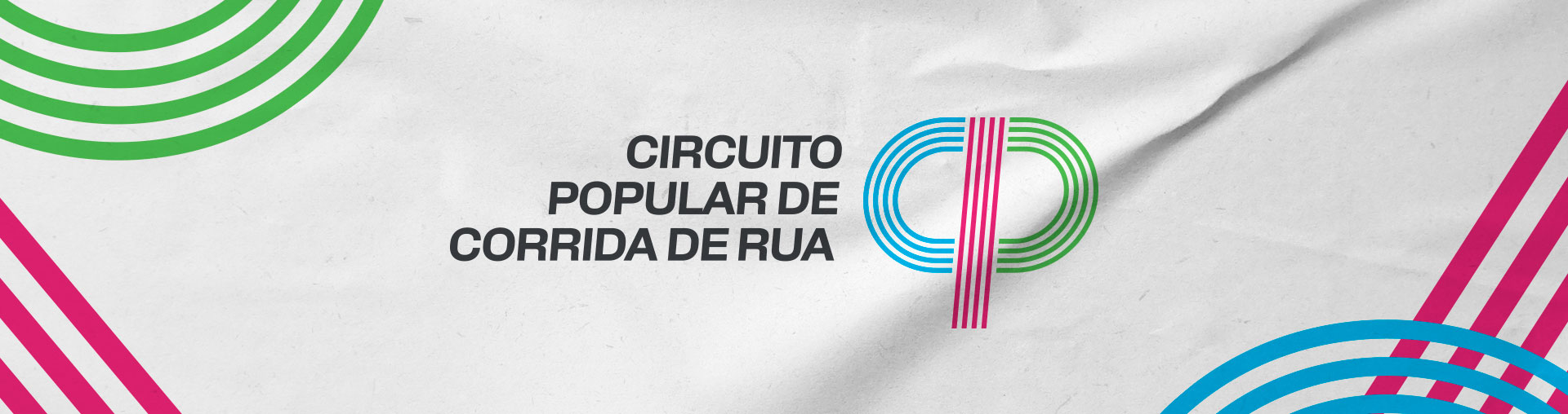 Na imagem, arte do programa Circuito Popular de Corrida de Rua.