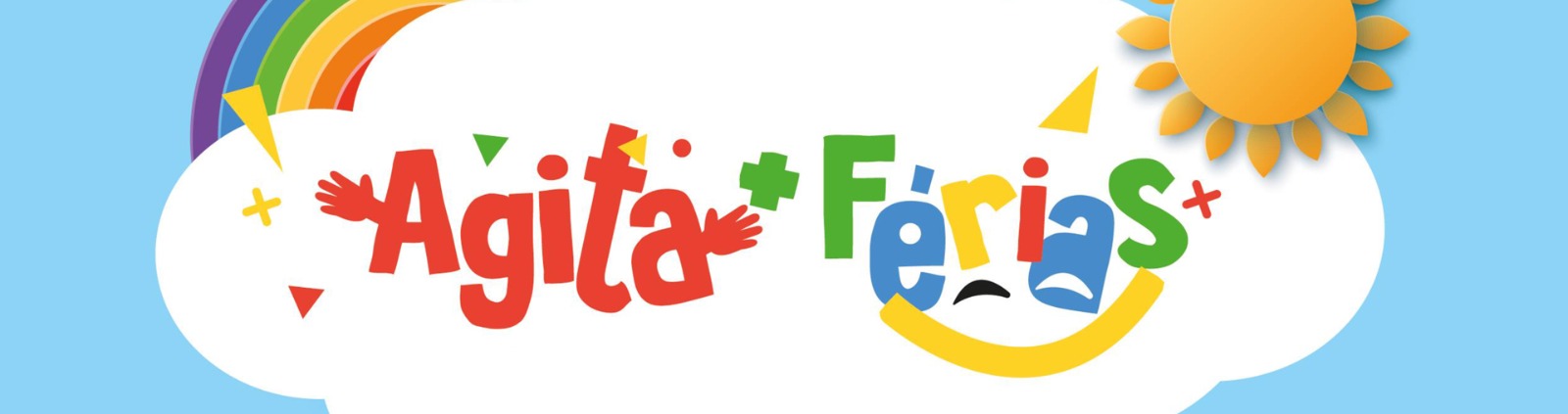 Na imagem, arte de divulgação do programa Agita + Férias.