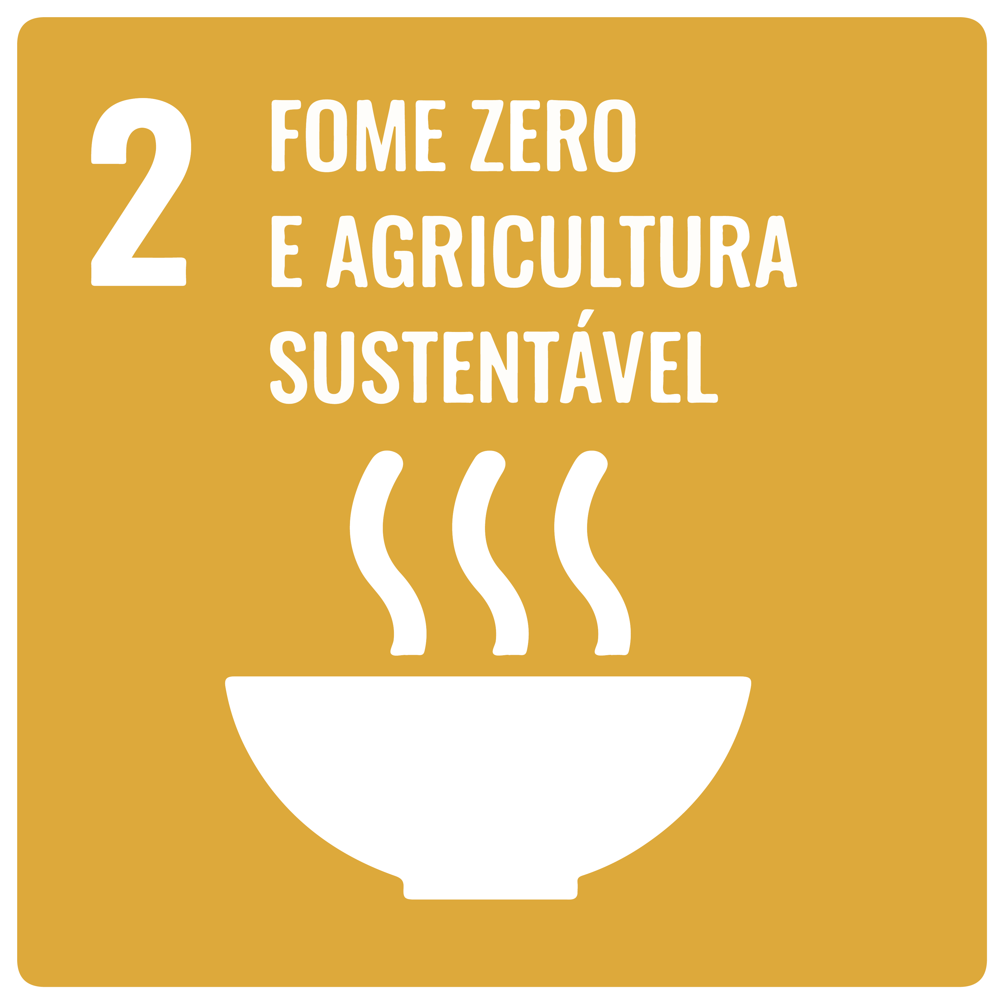 Na imagem, item 2 da ODS: Fome Zero e Agricultura Ssustentável