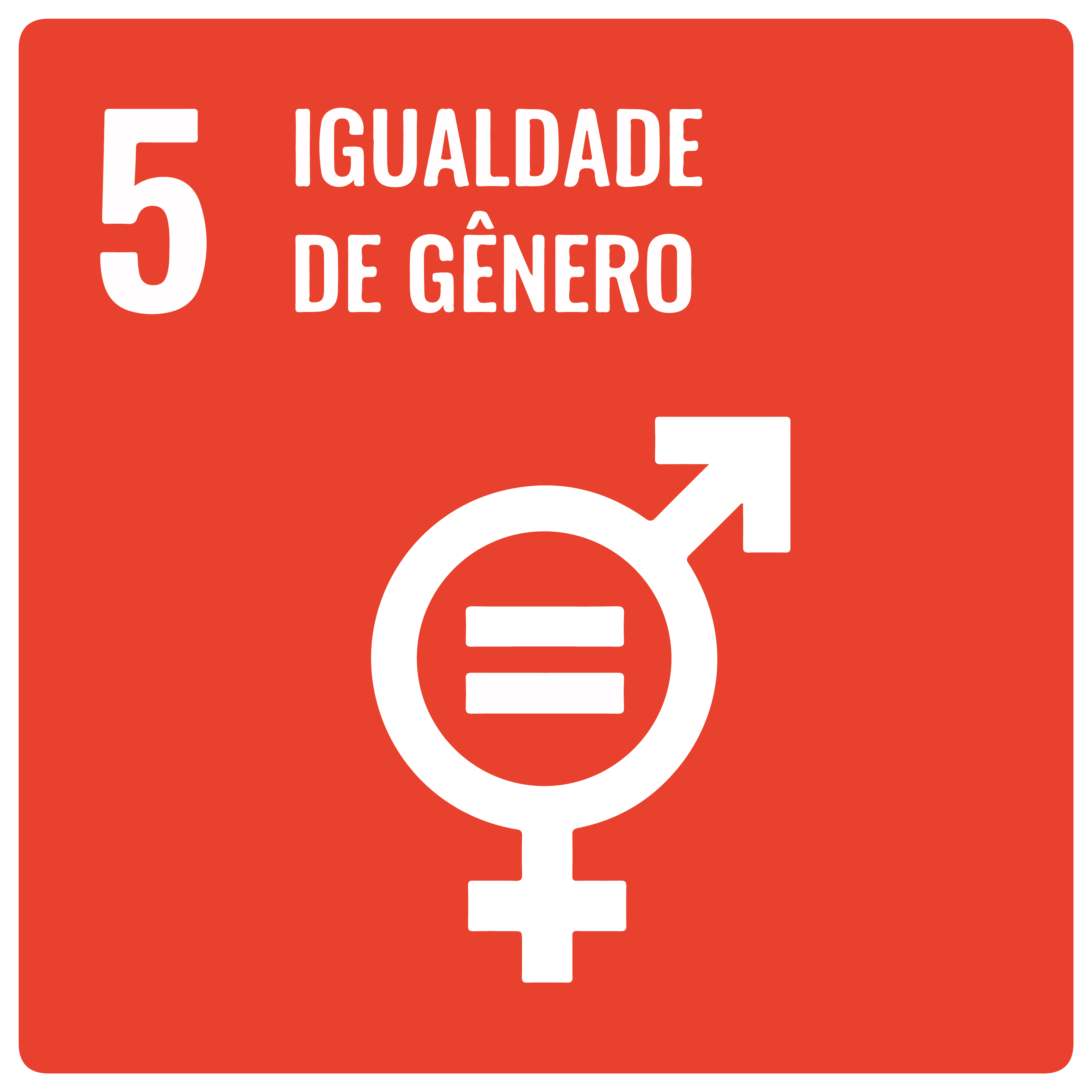 Na imagem, item 5 da ODS: Igualdade de Gênero
