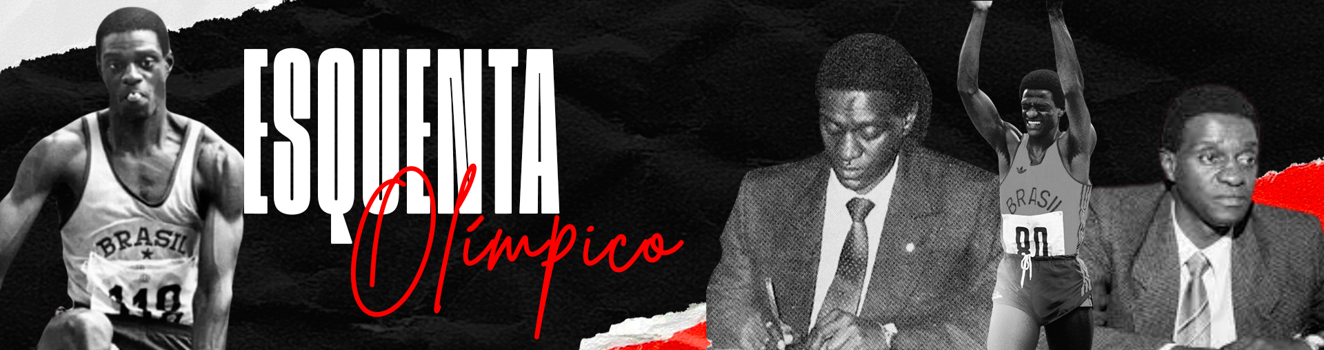 Na imagem, arte do ex-atleta João do Pulo, destaque do Brasil no atletismo brasileiro.