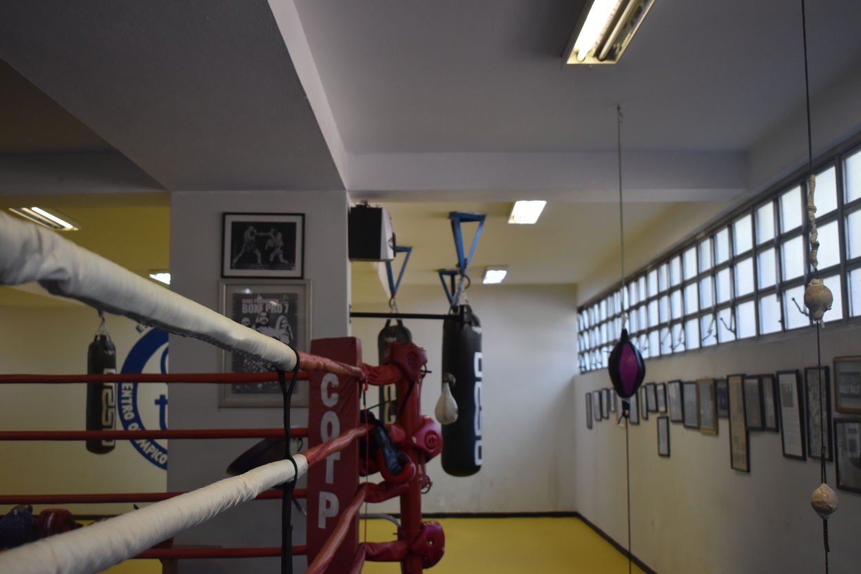 Na imagem, está o ginásio de boxe do COTP.