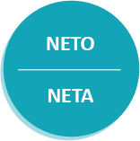 Icone em formato circular na cor azul, ao centro o texto neto e neta para exibir  arquivo PDF tamanho 279 KB documentação necessária para solicitar o auxílio funeral de neto e neta