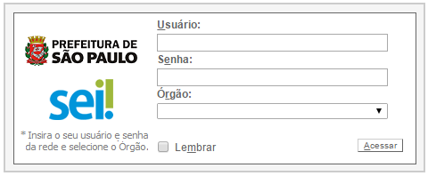 Acesso externo ao SEI - Sistema Eletrônico de Informações