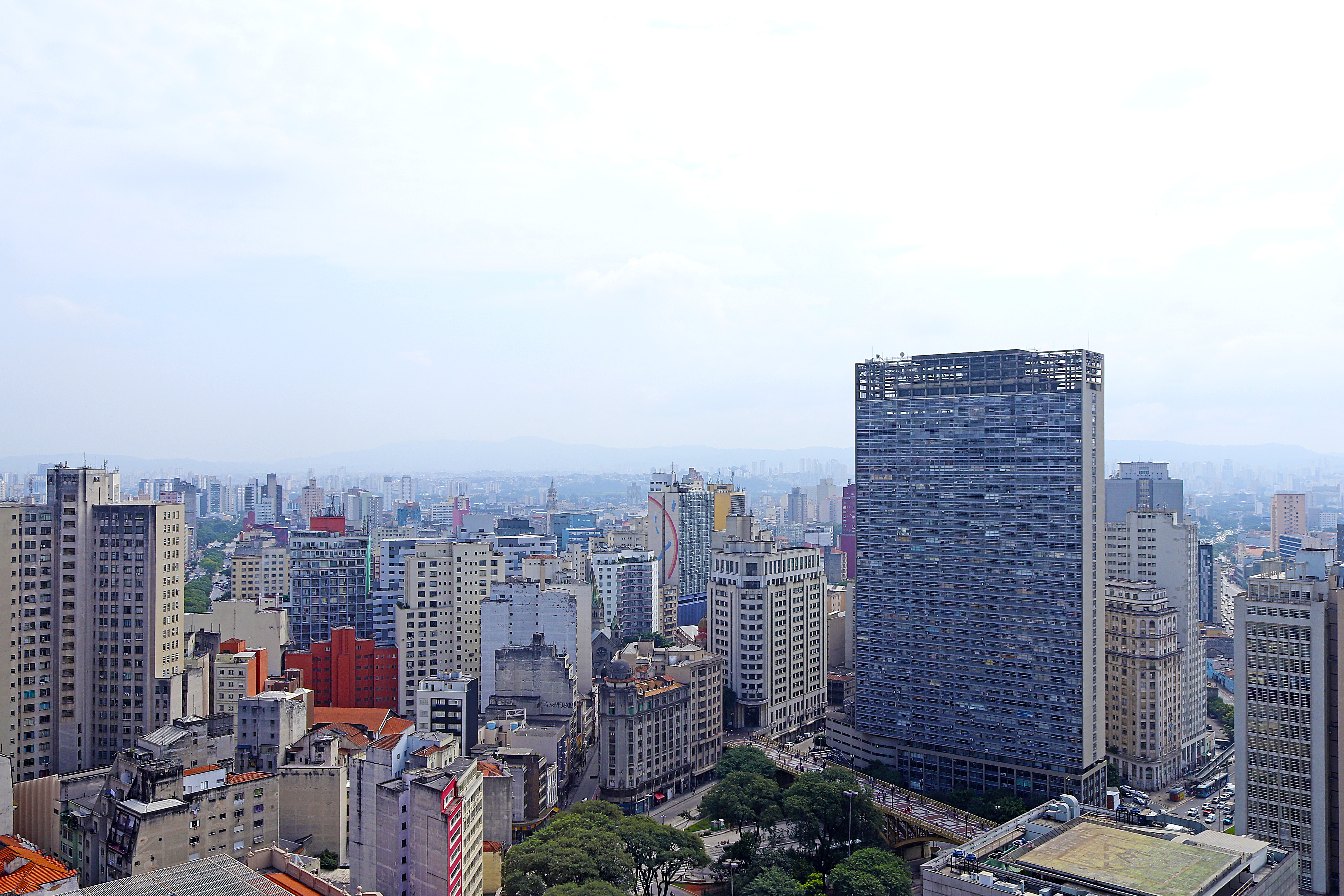Foto aérea do centro da cidade de São Paulo.