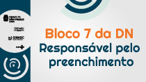 #PraCegoVer Bloco 7 da DN Responsável pelo preenchimento