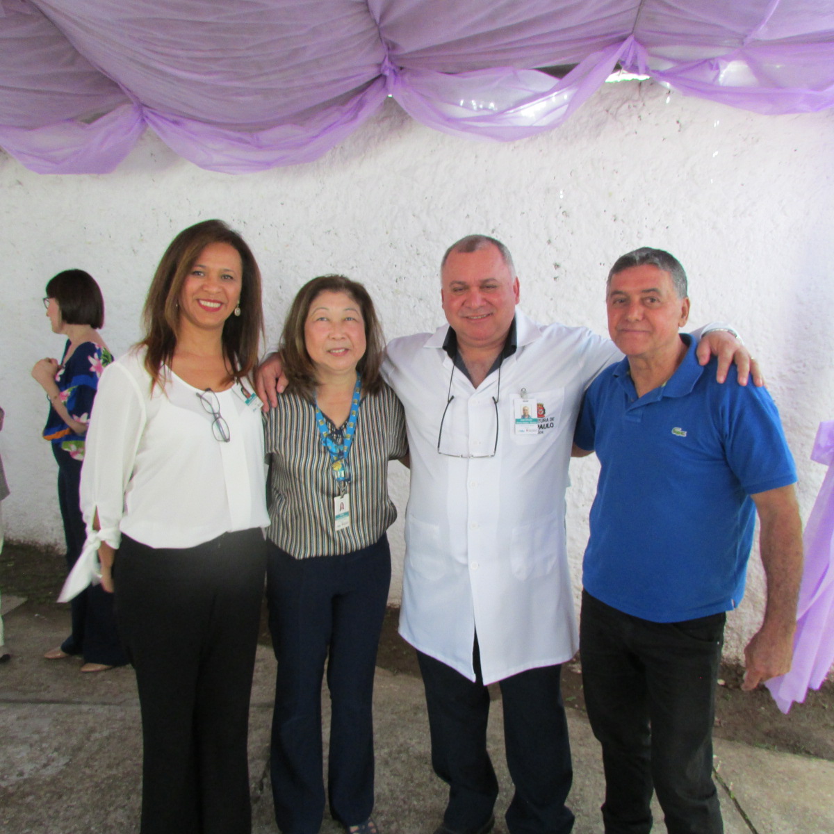 #PraCegoVer Silene Martins, Dilma Mineko, Dr. José Alfredo e Oscar Perroti Martins do Conselho Gestor